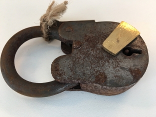 Oude kasteel hangslot - Handgemaakt hangslot, poortslot, old-rust